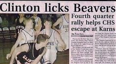 a newspaper article with an image of some basketball players on the sidelines and people in the background