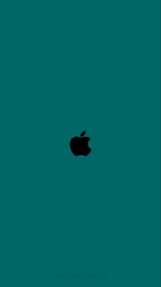 an apple logo on a green background