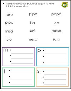 spanish worksheet with pictures for the letter s