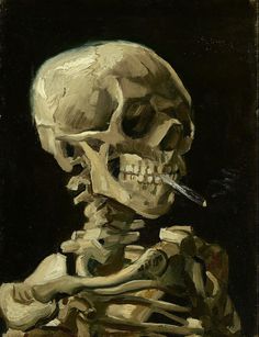 Vincent Van Gogh, Skeleton, Black, Art