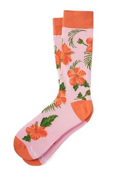 Stitch Head, Beach Socks, Beach Coral, Floral Socks, Summer Sock, Aloha Beaches, Hawaiian Theme, Mens Dress Socks, Tie Men