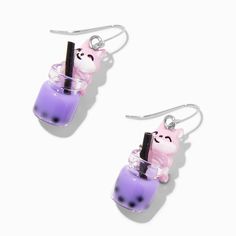 Purple Bubble Tea, Lovecore Fashion, Saving Account, Claires Earrings, Tea Jewelry, Favorite Friend, Kid Hair, Shopping Wishlist, Fashionable Jewelry