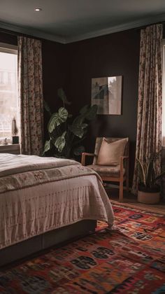 30+ Dark Cozy Bedrooms Cozy Bedroom Beige Walls, Dark Boho Bedroom, Moody Neutral, Worlds Collide, Brown Bedroom