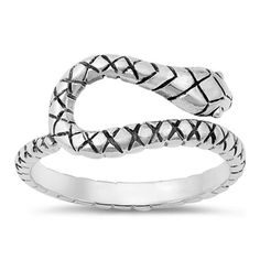 Oxidized Snake Ring .925 Sterling Silver Viper Band Jewelry Female Male Unisex Size 5 All our silver jewelry is crafted from .925 silver also commonly referred to as sterling silver. Sterling silver is the standard for beautiful high-quality silver jewelry and can not be replicated by lower priced silver plated jewelry. It is 92.5% pure silver, mixed with alloys to add strength and durability to stand the test of time. We promise superior service which includes fast shipping, great communication, and Walmart's refund policy. Keep your fine jewelry shiny and elegant by storing it properly. Jewelry needs to be stored in a dry area, preferably away from air in a jewelry box or plastic bag. Avoid exposure to harsh chemicals. Use a polishing cloth to remove tarnish build-up over time. Age Group Female Male, Snake Ring, Band Jewelry, Silver Plated Jewelry, Pure Silver, Plastic Bag, Women Rings, Womens Watches, 925 Silver