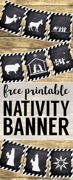 free printable nativity banner for christmas