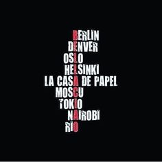 the words are written in different languages on a black background with red and white letters