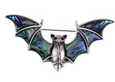 PRICES MAY VARY. Features - this antique brooch featuring a bat design, adorned with natural abalone shell color stones, and silvery tone metal alloy. Versatile accessory - great ideal for bat lovers, this Halloween bat brooch can be worn on clothing, scarf, shawls, hats, bags, and more, making it a versatile accessory for any occasion. Stunning jewelry - this would be a great present to give to a mom, wife, grandma, daughter, or any loved one. Perfect present to give for a birthday, Halloween, Metal Bat, Brooch Men, Antique Brooches, Black Bat, Halloween Accessories, Vintage Inspired Design, Abalone Shell, Stunning Jewellery, Silver Color