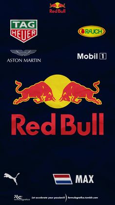 the red bull logo has been changed to match the other brand's emblems