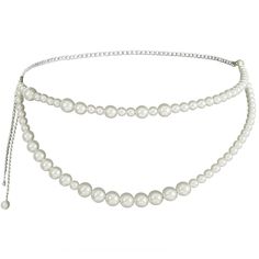 PRICES MAY VARY. Pearl waist chain is made of high quality pearl and alloy chain.Unique and exquisite design,definitely it will be the most suitable fashion item for you.Good color retention, not easy to fade. Adjustable belly chain jewelry is suitable for any women and girls,you can easily tie it around your waist. It will be a perfect body chain for you. Layered belly chain belt have delicate,gorgeous and unique design.Everybody would take more eyes on you when you wear it. Women waist chain c Adjustable Summer Party Body Chain, Adjustable Silver Elegant Waist Chain, Pearl White Chain Pearl Necklace For Party, Pearl White Necklace With Chain For Party, Pearl White Pearl Necklace With Chain For Party, White Waist Chain For Summer, Trendy Pearl Necklace For Party, Elegant Beaded Waist Chain As A Gift, Trendy Pearl Necklace With Chain For Parties