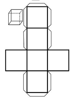 an image of a cube with four sides and one side missing the top part, which is