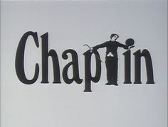 the word chappin is made up of black letters and a man on a bike