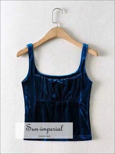 Blue Draped front Velvet Tank top Ruched front Velvet Tank Velvet Top High Waisted Jeans, Luxury Fitted Velvet Tops, Velvet Top Lulus, Luxury Velvet Evening Tops, Velvet Tops Shein, Velvet Clothing Nordstrom, Velvet Shirts Red, Simple Celvet Couture, Velvet Mirror Cowl