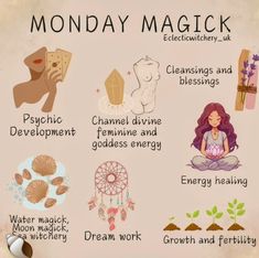 Monday Magick, Spiritual Psychology, Green Magic, Healing Waters, Tarot Reader, Baby Witch, Modern Witch