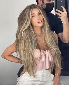 Blonde 2024, 22 Inch Hair Extensions, Hair Refresh, Sandy Blonde Hair, Blonde Hair Extensions, Brunette Hair With Highlights, Long Hair Extensions