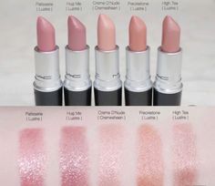 Mac Makeup Lipstick, Mac Lipstick Swatches, Mac Lipstick Shades, Alat Makeup, Nude Lips, Beauty Make-up, Makijaż Smokey Eye, Lipstick Swatches, Nude Lipstick