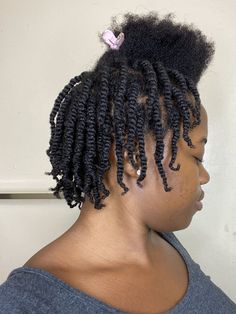 Short 4c Mini Twists, Short Mini Twist Hairstyles, 2 Strand Twist, Jumbo Twists