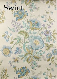 an image of a wallpaper with flowers on it and the words swiet written in