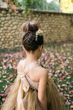 Wedding Hairstyles For Girls, Hairstyles For Gowns, Flowers In Her Hair, Wedding With Kids, Wedding Hair And Makeup