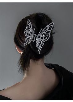 Material: Alloy/Silver-plated/Gold-plated style: original design Hair accessories classification: Grab clip Novelty: Fresh out of the oven Color classification: Silver gun black Silver Butterfly Claw Clip, Melting Butterfly, Trendy Hair Clips, Butterfly Hair Clips, Wholesale Hair Accessories, Design Hair, Wholesale Hair, Butterfly Hair Clip, Trendy Hair