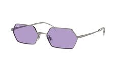 PRICES MAY VARY. FRAME FEATURES: RB3728 Yevi sunglasses feature a hexagonal, gunmetal frame with violet bio-nylon lenses. SUSTAINABILITY: The Bio-Nylon lenses are made with 40% bio-based materials derived from renewable sources such as castor oil. 100% UV PROTECTION: To protect your eyes from harmful UV rays, these Ray-Ban sunglasses include lenses that are coated with 100% UV protection. CASE & CLEANING CLOTH INCLUDED: Each pair of Ray-Ban sunglasses come with a cleaning cloth and case to clean Hexagonal Sunglasses, Contact Lens Cases, Renewable Sources, Versace Glasses, Burberry Glasses, Geometric Frame, Glasses Brands, Oval Faces, Luxury Sunglasses