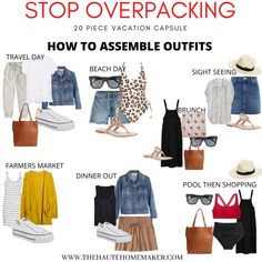 an image of how to pack for vacation with the help of travel tips and shopping guide