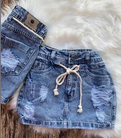 Denim Skirts, Jean Top, Ootd, Skirt, Pins