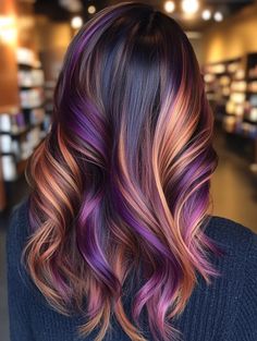 Stunning Fall Hair Color Ideas for 2024: Embrace Autumn with Rich, Warm Hues Hair Color Trending Now, Colored Roots With Brown Hair, Vivid Hair Color Ideas For Winter, Hair Color Ideas For Medium Hair, Haircolor 2024 Fall, Striking Hair Color Highlights, Light Brown To Red Ombre Hair, Fall Fashion Hair Color, Pops Of Color In Hair