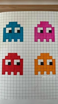 Pixel Art Ideas Graph Paper Pixel Art, Graph Paper Ideas, Pixlr Art Easy, 8 Bit Pixel Art Pattern, Things To Draw On Graph Paper, Pixel Art Paper, Pixel Drawing Easy, Pixel Art Easy Cute, Easy Pixel Art Ideas