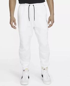 Nike Tech Fleece Jogger Pants - White CU4495-100 Size L. Condition is New with tags. Shipped with USPS Ground Advantage. Nike Tech Fleece, Pants White, Nike Tech, Tech Fleece, Active Wear Pants, Fleece Joggers, Mens Activewear, Nike Sportswear, Jogger Pants