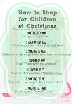 a cell phone with the text how to shop for children at christmas