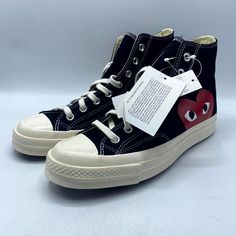 Converse Chuck 70 CDG Sneaker Black White 150204C Mens Size 9 New Will ship as soon as possible after payment is received Please make sure size and shipping address is correct before purchasing  All Items are 100% Authentic  All orders are shipped Mon-Fri only so please be patient if your order is placed on Fri-Sun Feel free to message me with any questions. Thank you Chucks Converse, Sneakers Black, Athletic Shoes, Men's Shoes, Converse, Shoe Accessories