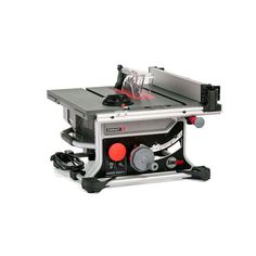 a portable table sawing machine on a white background