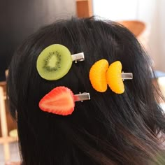 Food Hair Clips, Fruit Hair Clips, Fashion Autumn, Funky Jewelry, Cute Little Things, Looks Vintage, Long Sleeve Casual, Cute Jewelry