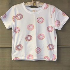 New Soft Cute Shirt With Donut Print! Size Xs Donut Shirt, Cute Donuts, Soft Cute, Cute Shirt, Cute Shirts, White Silver, Shirt Color, Donuts, Colorful Shirts