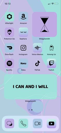 an iphone screen with the text i can and i will on it