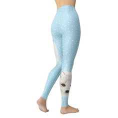 Arctic Fox Dog Yoga Leggings Fox Leggings, Yoga Hands, Tranquil Blue, Fox Dog, Dog Yoga, Slim Hips, Wild Spirit, Arctic Fox, Yoga Capris