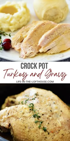 crock pot turkey and gravy is an easy dinner recipe