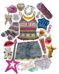 Shoplook Outfits Aesthetic, Tweecore Outfits, Cute Outfits Feminine, Star Outfits Aesthetic, Trinketcore Outfit, Star Aesthetic Clothes, Crafty Outfits, Juminocore Outfit, October Outfit Ideas