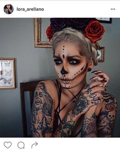 Lora Arellano, Skull Makeup, Halloween Costumes Makeup