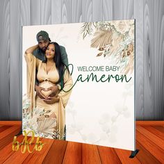 Pampas Grass Green and Cream Backdrop for Baby Shower -Printed & Shipp – Banners by Roz Safari Backdrop, Lion King Baby Shower, Lion King Baby, Safari Baby Shower