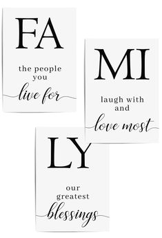 set of 3 family home decor prints Family Printables Free Wall Art, Art Gallery Wall Dining Room, Dining Room Quotes, Wall Art Quotes Family, Christmas Wall Art Canvas, Room Quotes, Family Wallpaper, Family Pictures On Wall, Family Wall Quotes