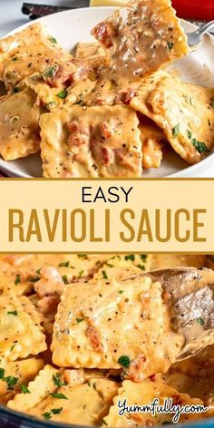 an easy ravioli sauce recipe that is so good it's ready to be eaten