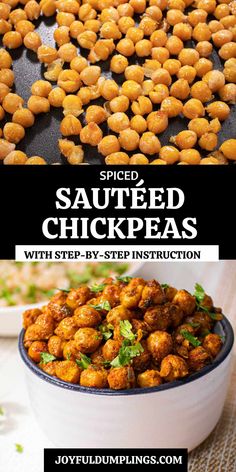 Sautéed Chickpeas Pan Fried Chickpeas Recipe, Pan Fried Chickpeas, Can Chick Peas Recipes, Pan Roasted Chickpeas, Fried Chick Peas Recipes, Chickpea Entree Recipes, Chickpea Recipes Videos, Chick Pea Recipes Healthy Easy, Sauteed Chickpea Recipes