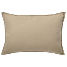 a beige pillow on a white background