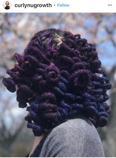 Purple Locs, Loc Colors, Colored Locs, Loc Inspiration, Hair Locs, Locs Styles, Loc Hairstyles, Beautiful Locs