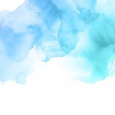 a blue watercolor background with some white clouds