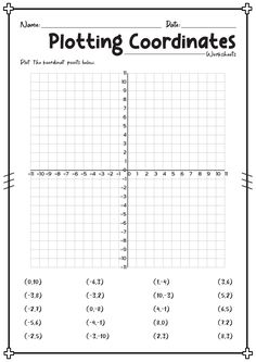 the graphing coordinates worksheet for students to practice ploting coordinatess