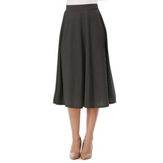 Product Description: Add a touch of elegance to your wardrobe with our Flared Lightweight Elastic Midi A-Line Skirt. This versatile skirt is designed to offer both style and comfort, making it a perfect choice for any occasion. The flared A-line silhouette provides a flattering fit for all body types, while the lightweight fabric ensures ease of movement and breathability. An elastic waistband offers a comfortable and secure fit, allowing you to wear it all day with ease. Whether you're dressing Flared Midi Skirt, Long Skirt Casual, Charcoal Clothing, Moa Collection, Bodycon Midi Skirt, High Waisted Maxi Skirt, Midi Flare Skirt, Womens Maxi Skirts, High Waist Fashion