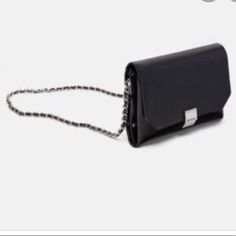 Zara Black Crossbody Bag With Chain Strap. Two Open Pockets And Magnetic Snap Closure. No Tags, Never Used. Shoulder Drop 21” Evening Crossbody Shoulder Bag With Chain, Evening Crossbody Bag With Chain Detail, Evening Crossbody Bag With Chain, Chic Formal Bag With Chain Detail, Chic Formal Bag With Chain, Evening Shoulder Bag With Chain Strap And Crossbody Shape, Formal Crossbody Bag With Chain Detail, Formal Chain Crossbody Bag, Chic Shoulder Bag With Silver-tone Hardware For Night Out