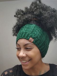 "READY TO SHIP **Orders ship NEXT DAY. Weekend orders will ship Monday** This headband is perfect for all the Naturalistas! Whether you have straight, or curly hair, extentions, braids or locs! No more worrying about breakage, or frizz. These headband beanies are perfect!! Super stretchy to fit up to 25\" * Headband beanie is open at the top so you can wear your hair out in a pineapple or puffs * 5.5\" wide and stretches to 25\" circumference * Ivory is lined with matte (not shiny) satin. Onyx, Natural Curly Black Hair, Straight Or Curly Hair, Curly Black Hair, Perfect Ponytail, Boys Beanie, Messy Bun Beanie, Bun Beanie, Ponytail Beanie, Handmade Beanies